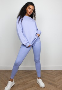 missguided blue missguided rib deep waistband leggings ������