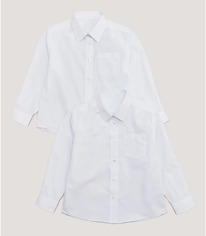 Matalan ������� Girls 2 Pack White Long Sleeve School Blouses ���