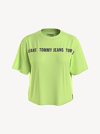 TH PRINTED TAPE LOGO T-SHIRT Neon Green