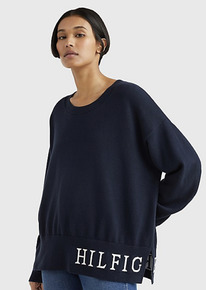 TH TH MONOGRAM LOGO HEM CREWNECK SWEATER Desert Sky