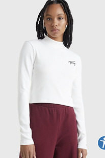 TH MOCKNECK BABY T-SHIRT White