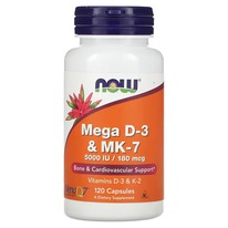 NOW Foods, Mega D-3 � MK-7, 120 ������