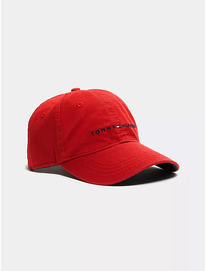 TomH EMBROIDERED TOMMY LOGO BASEBALL CAP Apple Red