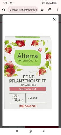 rossmann Alterra  Reine Pflanzenlseife Granatapfel