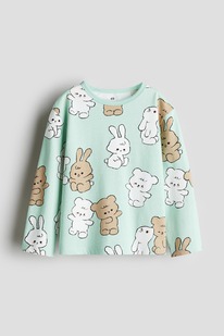 hm Baumwollshirt mit Print