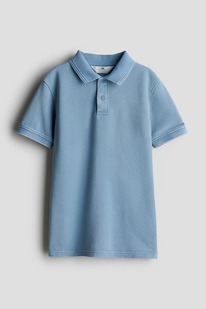  Cotton piqu polo shirt Blue
