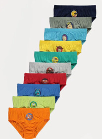 ASDA Disney Pixar Bright Briefs 10 Pack