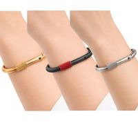 outlet46 Modernes Calvin Klein Damen Edelstahl-Armband in Karabiner-Form Arm-Sch