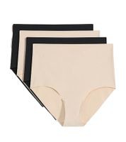 outlet46 4er Pack Damen komfortabler Taillen-Slip Unterwäsche aus glatter M