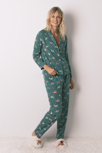 womensecret Pyjama im Hemdlook aus 100 % Baumwolle