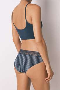 womensecret Breiter blau bedruckter Hipster