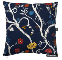 ikea REVFINGERRT Kissenbezug, dunkelblau/bunt, 50x50 cm