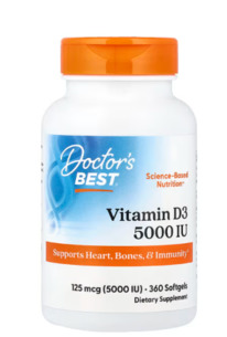 Doctors Best, ������� D3, 125 ��� (5000 ��), 360 ������